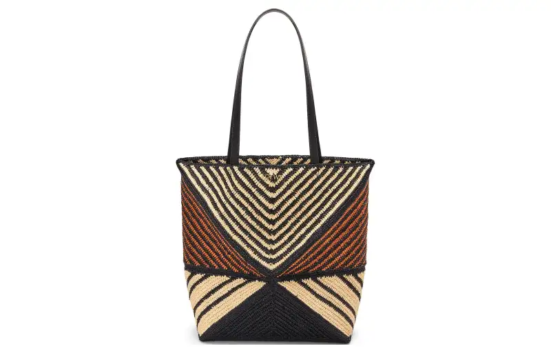 LOEWE Plant Material Tote Bag, Shopping Bag, Shoulder Bag, Handbag Women's Natural & Honey & Gold