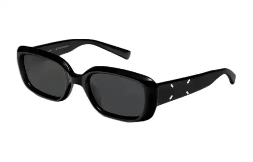 Maison Margiela Acetate Stainless Steel Square Sunglasses Men's Black