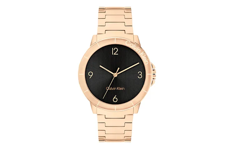 CALVIN KLEIN Wrist Watches Quartz Movement Steel Strap Black Dial Women's Watch
