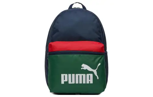 PUMA Polyester Backpack Regular Unisex Blue & Green & Red