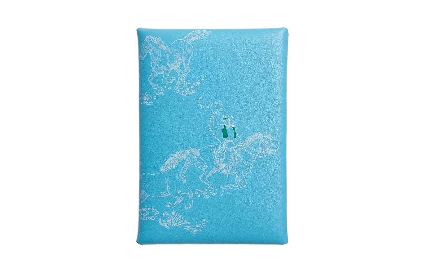 Женский кошелек Hermes Calvi Duo (небесно-голубой)