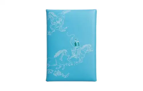 HERMES Calvi Duo Swift Calfskin Wallet Women's 7N Celeste Sky Blue