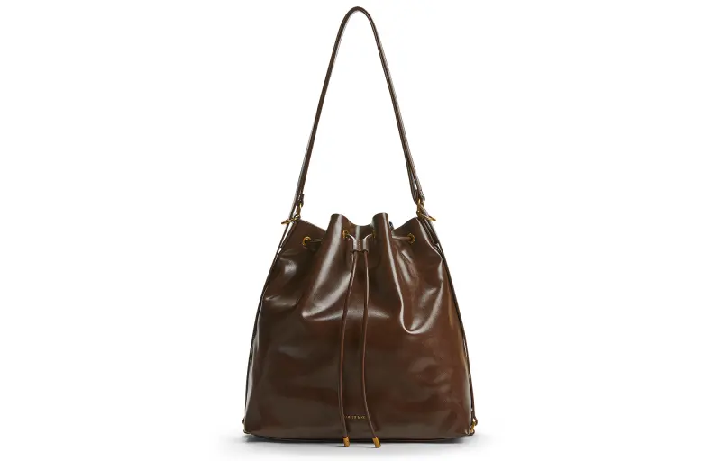CHARLES&KEITH Polyurethane Synthetic Leather, Textile Bucket Bag, Backpack Women's