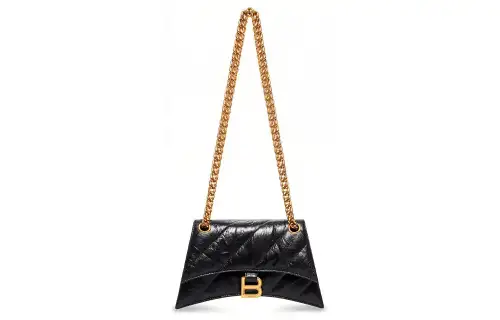 Balenciaga Women's Crush XS Chain Shoulder Bag Black