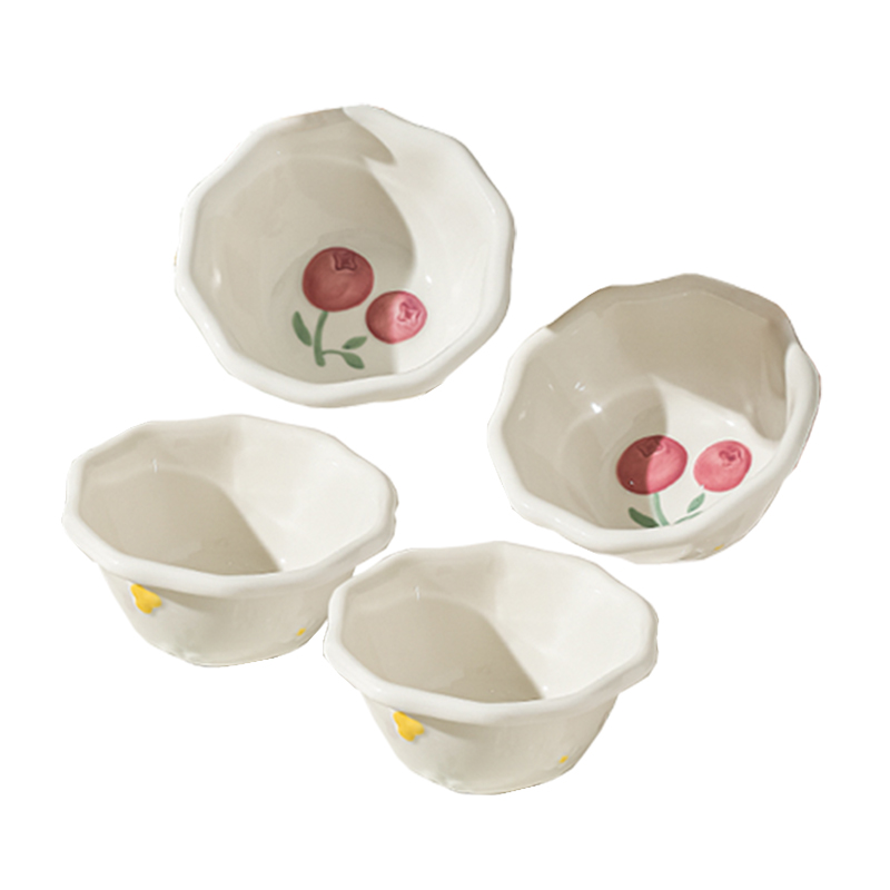 Kawashimaya KAWASIMAYA ceramic plates and dishes for home use small fresh and beautiful high-value dinner plates underglaze color floral bowls and plates tableware set