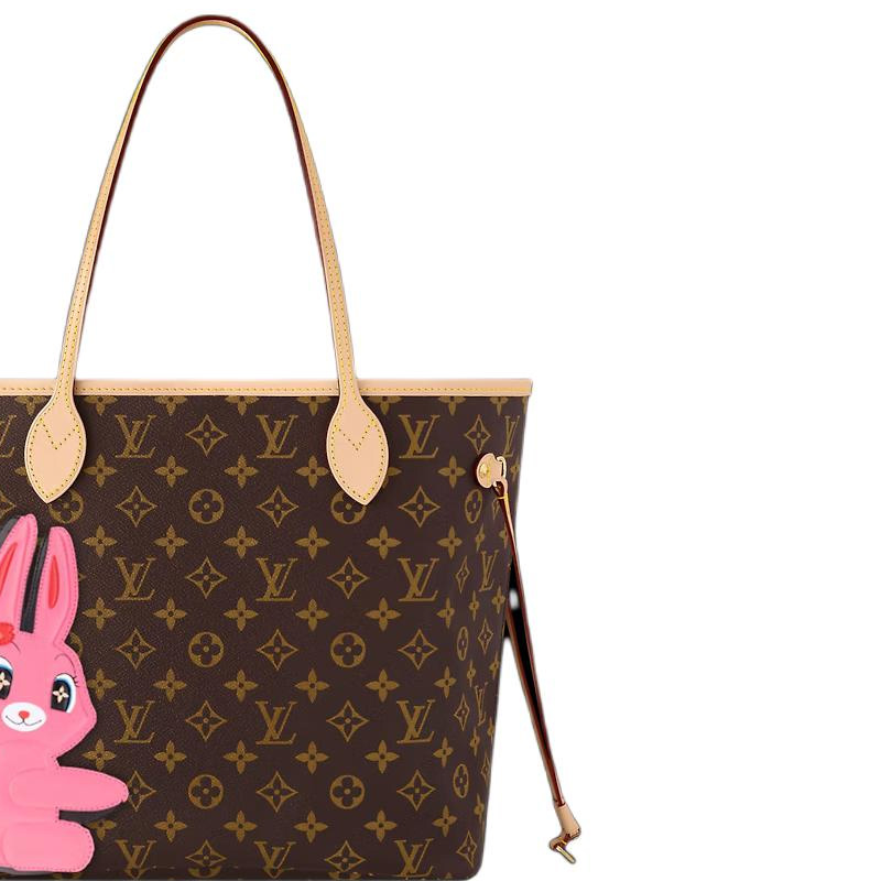 Женские сумка Louis Vuitton x Sun Yitian Neverfull MM (коричневая) — фото 4