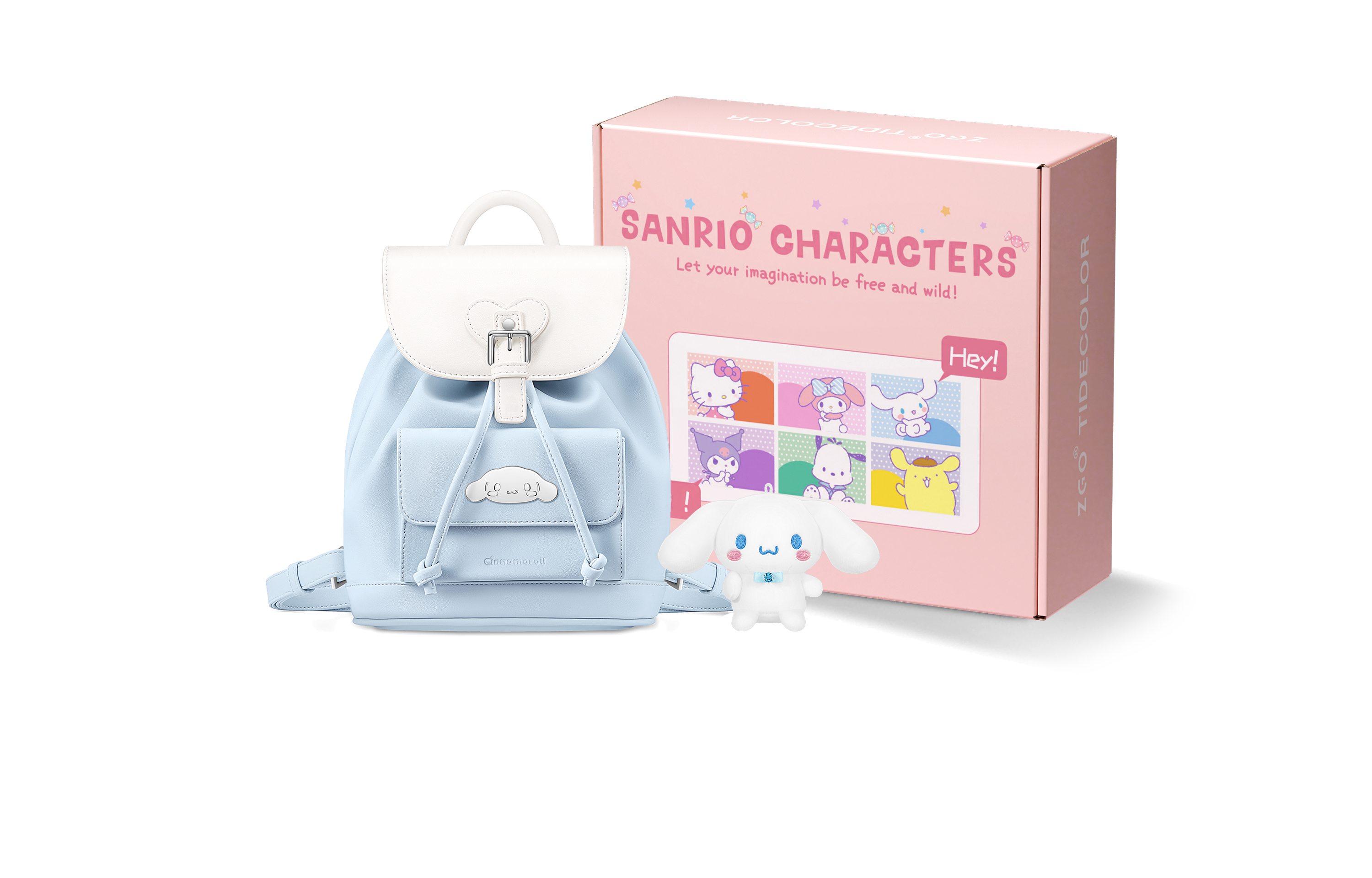 Zgo Sanrio Cinnamoroll Pu Bucket Bag, Backpack Medium Women's Sky Blue