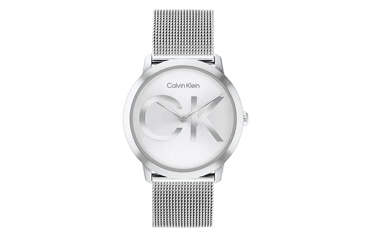 CALVIN KLEIN Wrist Watches Quartz Movement Steel Strap Silver Dial Unisex