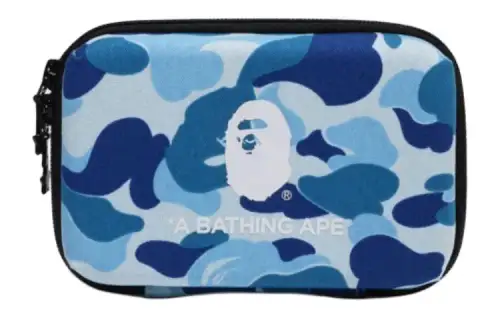 A BATHING APE Cotton Clutch Medium Men's Blue/Pink/Green