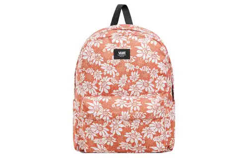 Vans Polyester Backpack Unisex Orange & White