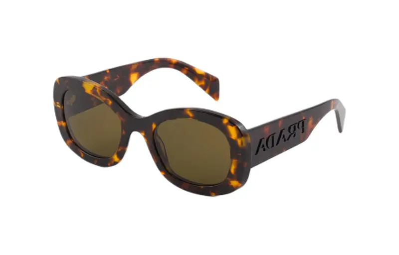 Prada logo-embossed oversize-frame sunglasses