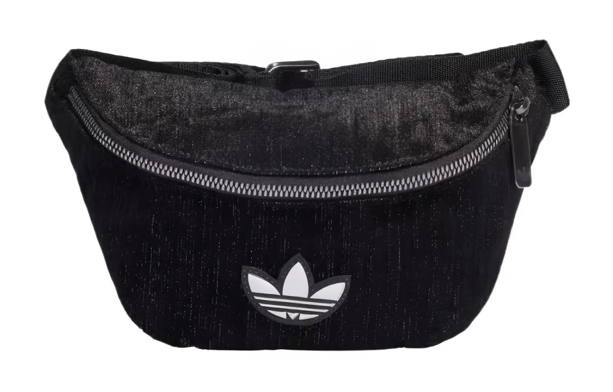 Adidas Originals Recycled Polyester Plain Weave Fabric Fanny Pack Regular Women's Black