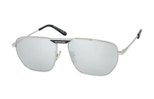 Balenciaga Irregular Shape Sunglasses Unisex Silver