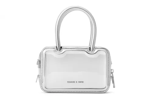 CHARLES&KEITH Pu Small Square Bag, Shoulder Bag, Crossbody Bag, Handbag Small Women's
