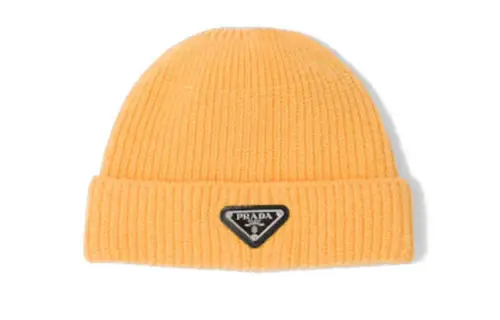 PRADA Wool Beanies Men's Yellow