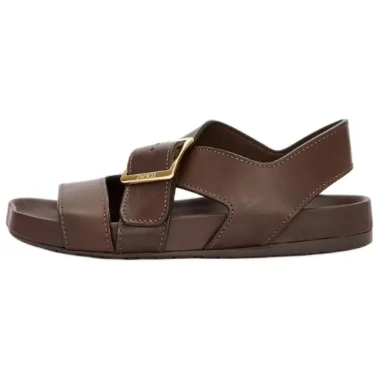LOEWE Ease Buckle Strap Sandals 2cm Women's Brown