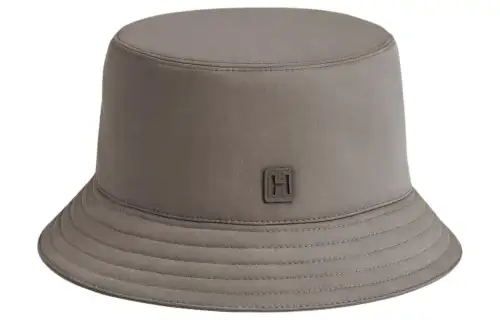 HERMES Cotton Bucket Hats Unisex Gray