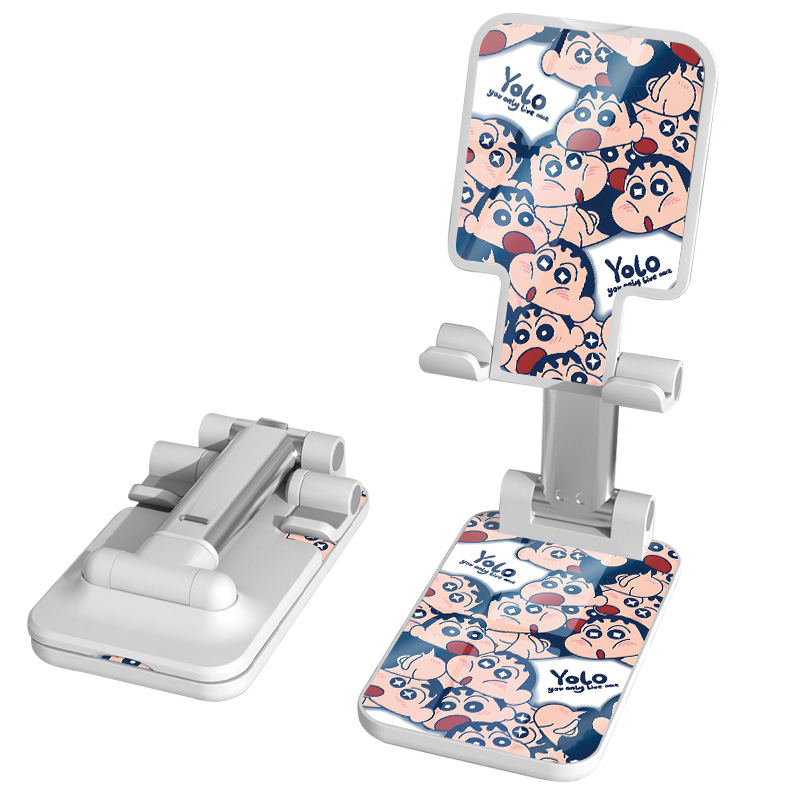 US 10 cents MSMF mobile phone holder pull-out type suitable for Apple Android tablet Crayon Shinnohara Shinnosuke desktop live broadcast online class shooting special ipad tempered glass support frame telescopic stand