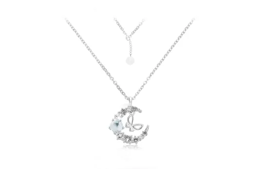 RINGLOVE Zircon White Jade Bodhi Necklaces Women's