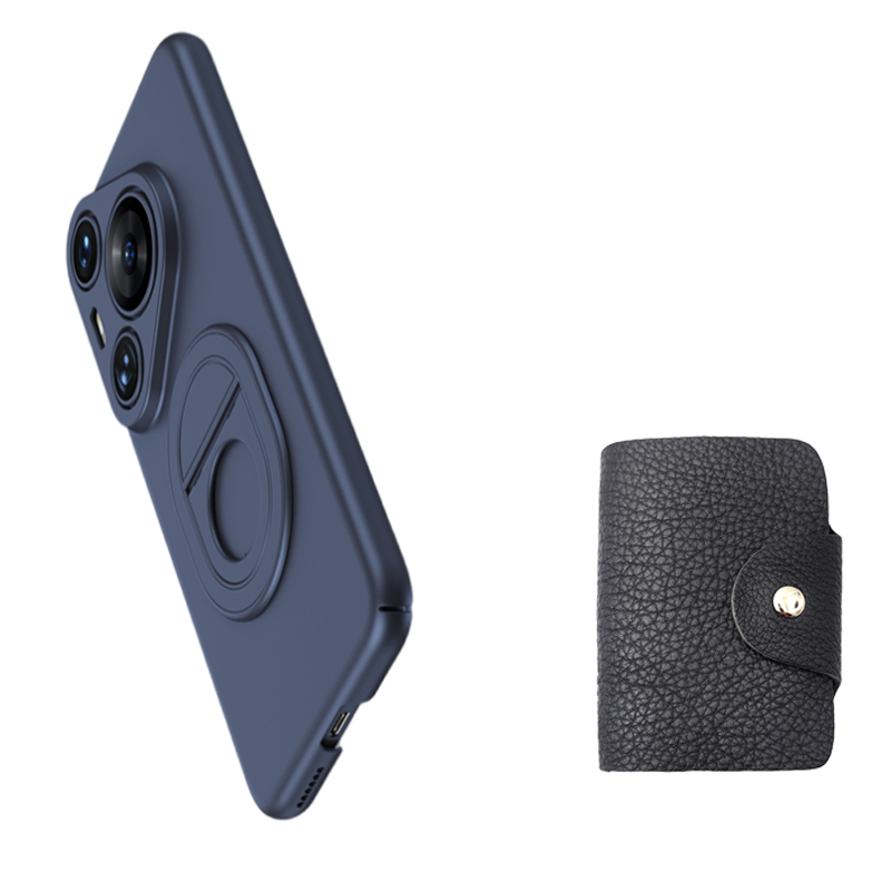 Baoguang PC material, simple folding stand, creative lens, all-inclusive protection, personalized anti-fall, classic feel, super good phone case, suitable for Huawei Pura70Pro PURA70+/70ultra, business style minimalist style