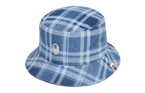 A BATHING APE Cotton Bucket Hats Men's Blue