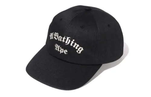 A BATHING APE Cotton Baseball Caps Men's Black