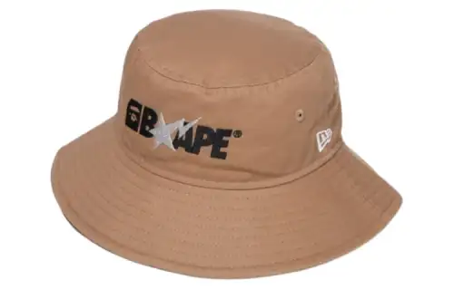 A BATHING APE Cotton Bucket Hats Kids' Umber
