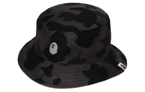 A BATHING APE Polyester Bucket Hats Men's Black