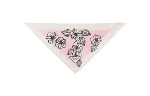 PRADA Camelia-print Twill Scarf