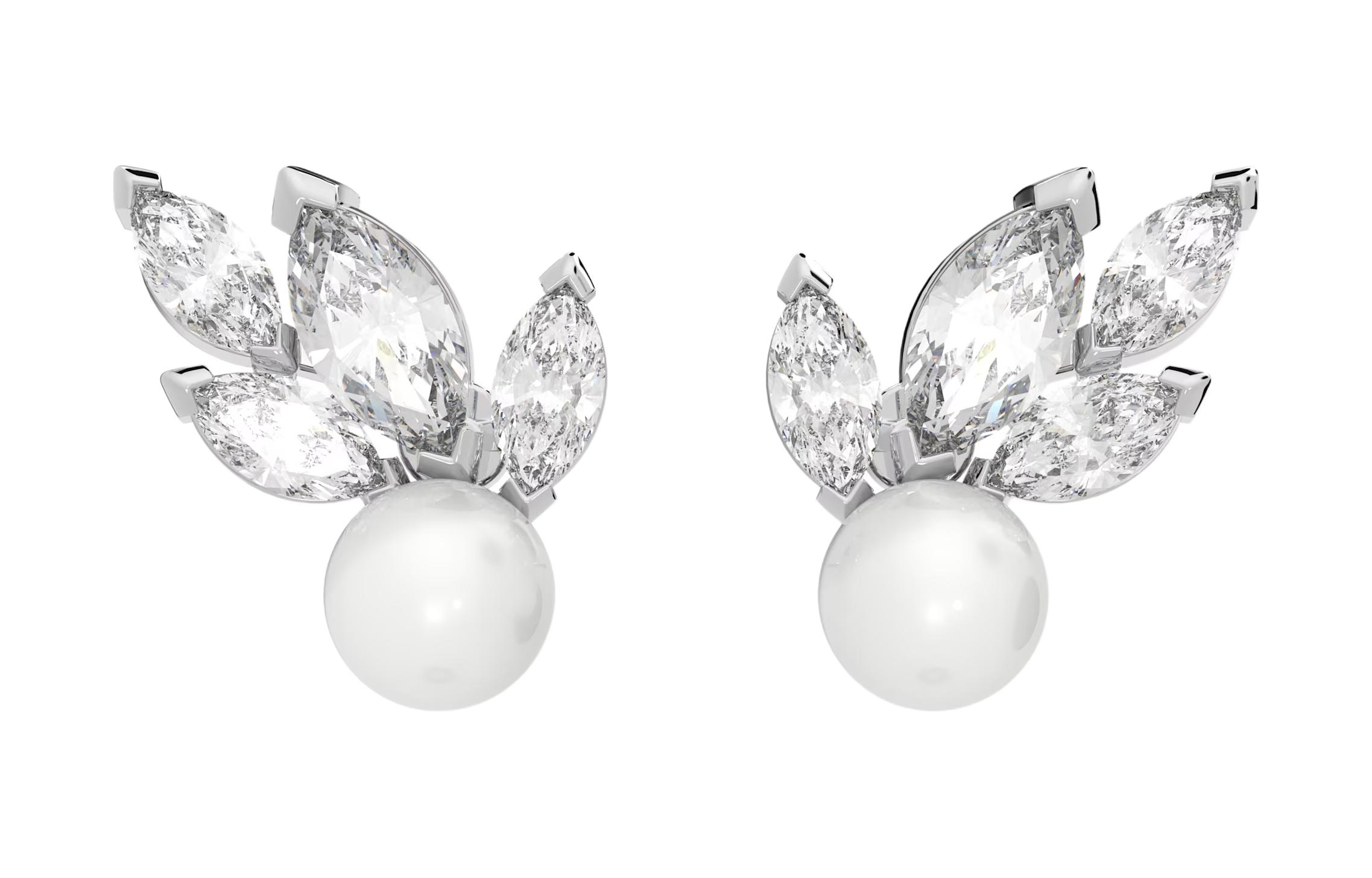 Женские Swarovski Louison Pearl (серебряные)