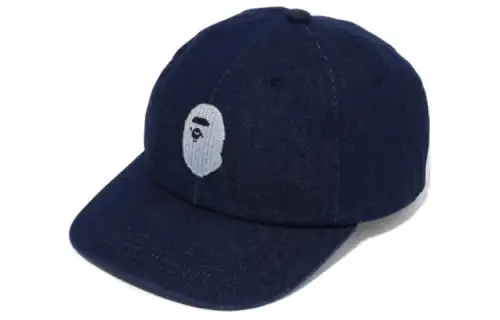 A BATHING APE ® Logo charm Denim Cap Set