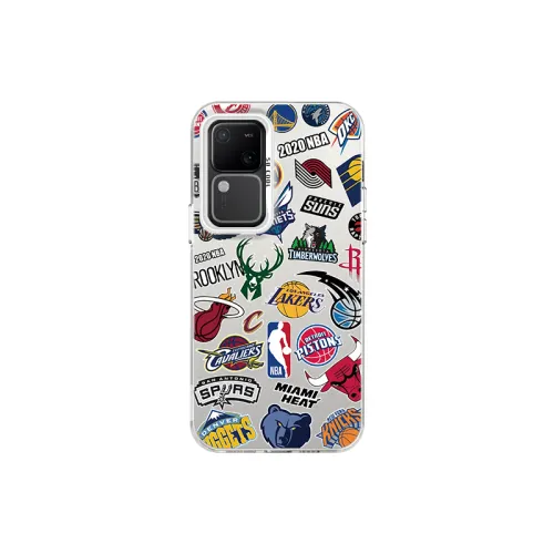 US 10 cents MSMF ABS+PC material NBA team logo personalized creative cool men and women high-end mobile phone case suitable for VIVOX100/X90/X80PRO/S18/S17/IQOO12/11S/NEO9/8 retro style