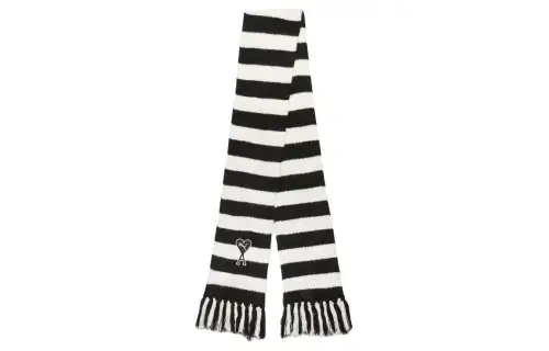 PUMA Knit Scarves Unisex Black White