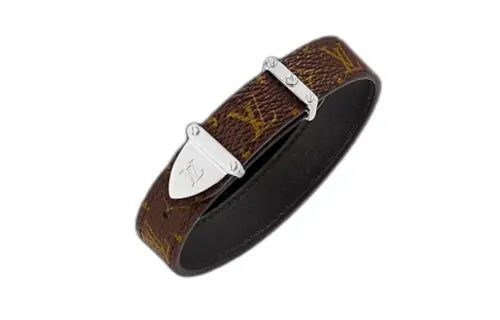 LOUIS VUITTON Leather Wristbands Men's Brown