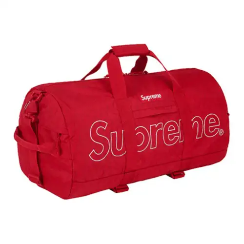 Supreme Nylon Fabric Bucket Bag Handbag Travel Bag Unisex Red