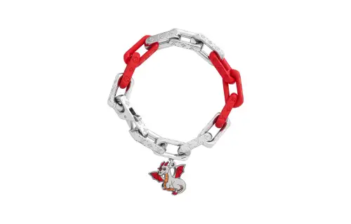 LOUIS VUITTON MONOGRAM CHAIN Silver, Metal, Resin Bracelets Men's Silver/Red