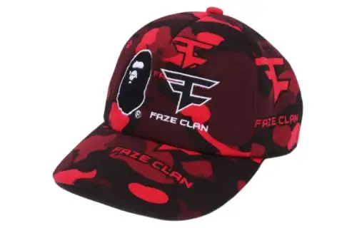 A BATHING APE Cotton Baseball Caps Men's Red
