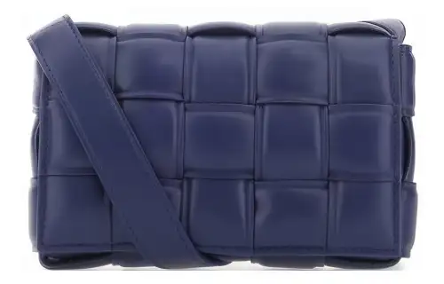 Bottega Veneta Lambskin Shoulder Bag, Crossbody Bag Small Women's Blue