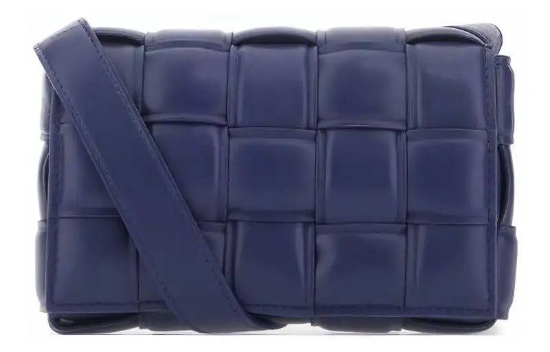 Bottega Veneta Lambskin Shoulder Bag, Crossbody Bag Small Women's Blue