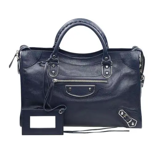 Balenciaga Lambskin Shoulder Bag, Crossbody Bag, Handbag Women's Dark Blue