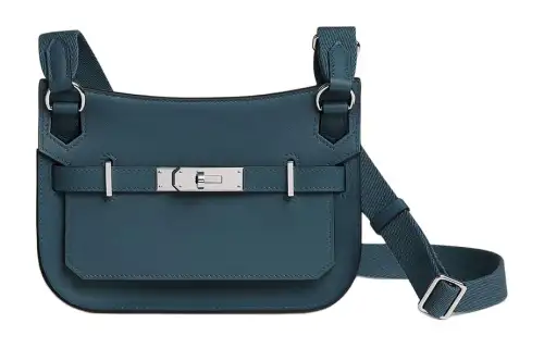 HERMES Jypsiere Swift Calfskin Crossbody Bags Mini Women's Prussian Blue