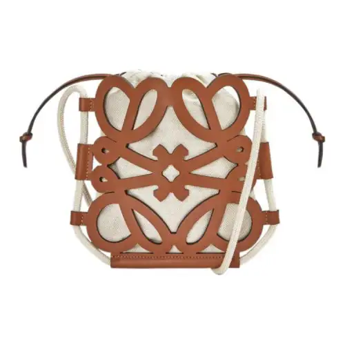 LOEWE Cotton, Canvas, Cow Leather Crossbody Bag Unisex
