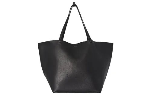 THE ROW Saddle Leather Tote Bag, Shopping Bag, Handbag Regular Women's Black