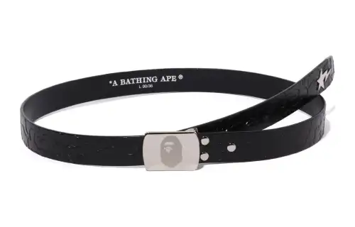 Bape Neon Camo Narrow Leather Belt