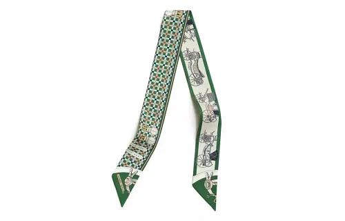 HERMES Silk Scarves Women's Green