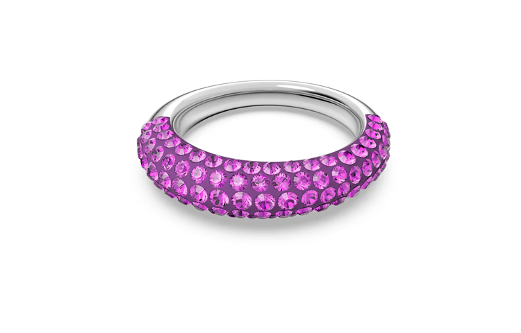 Swarovski Swarovski, stone inlay, purple ring