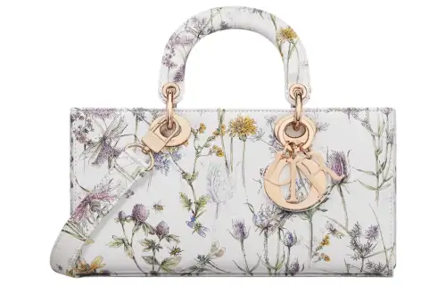 DIOR Print With Calfskin Shoulder Bag, Crossbody Bag, Handbag Medium Women's White & Multicolor