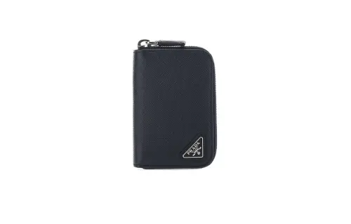 PRADA Leather Wallet Men's Blue