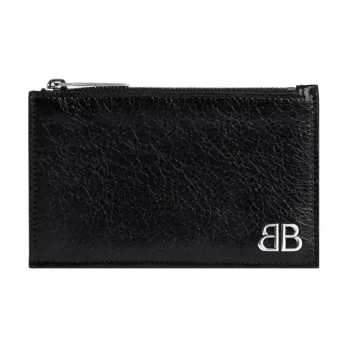 Balenciaga Sheepskin Card Holder Regular Men's Black
