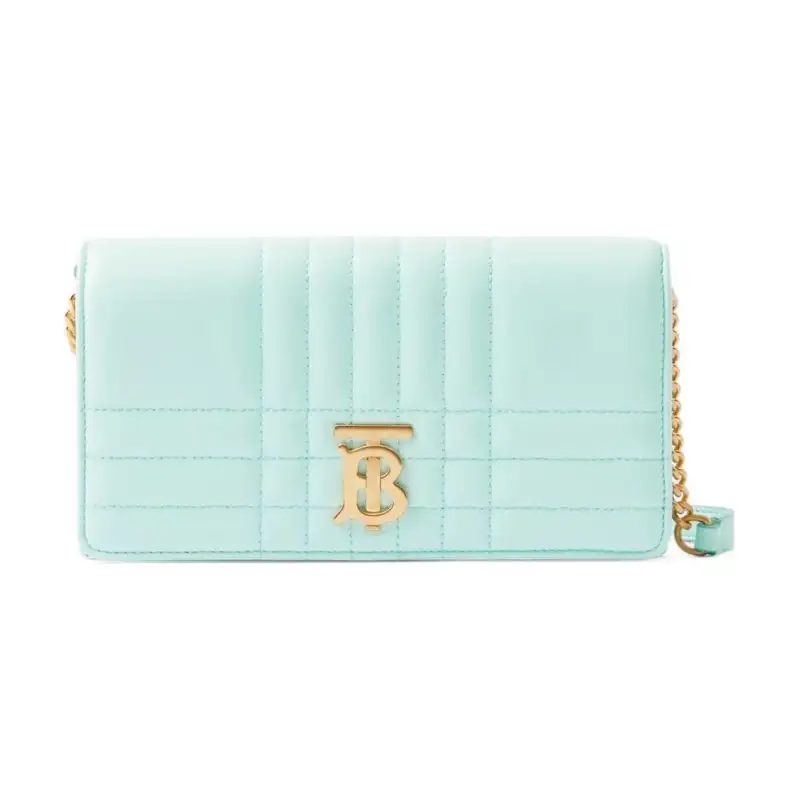 Burberry Lola Bag Sheepskin Shoulder Bag, Crossbody Bag, Wallet Women's Mint Green